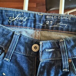 Levi’s Bold Curve Skinny Jeans Size 27 Dark Wash Mid Rise Stretch Denim